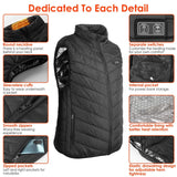 Heated Vest Electric USB Jacket with 3 Temperature Levels
