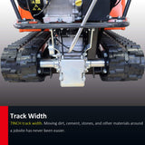 Heavy-Duty 1100LBS 10HP Gas-Powered Track Barrow With Hydraulic Assist (SAK48291)