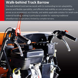 Heavy-Duty 1100LBS 10HP Gas-Powered Track Barrow With Hydraulic Assist (SAK48291)
