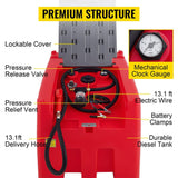 Heavy-Duty 116 Gal Portable Diesel Fuel Transfer Tank With Automatic Pump & Hose (SAK77594)