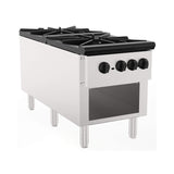 Heavy-Duty 18K BTU Commercial 2-Burner Stainless Steel Gas Stove Range (SAK40721)