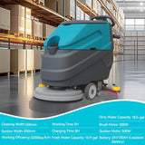 Heavy-Duty 22-Inch Industrial Walk-Behind Floor Scrubber With Squeegee Suction (SAK90834)