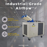Heavy-Duty 220V Portable 29K BTU Outdoor Industrial Spot Cooler Air Conditioner [No Plug] (SAK18736)