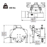 Heavy-Duty 3-Point PTO Powered Stump Root Grinder For 15-45HP Tractors [PTO Shaft Included] (SAK27940)