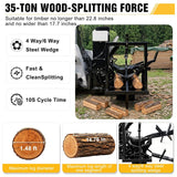 Heavy-Duty 35T All-In-One Firewood Processor And Log Lifter Skid Steer Attachment (SAK37152)