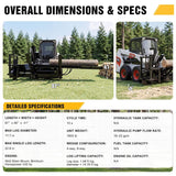 Heavy-Duty 35T All-In-One Firewood Processor And Log Lifter Skid Steer Attachment (SAK37152)