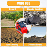 Heavy-Duty 4-In-1 Multipurpose Mini Skid Steer Bucket Combo Attachment (SAK12847)