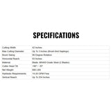 Heavy-Duty 42-Inch Articulating Brush Cutter Skid Steer Attachment (SAK17062)