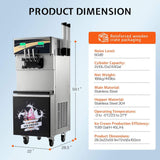 Heavy-Duty 45L/H 3-Flavor Dual Compressor Commercial Soft Serve Ice Cream Machine (SAK43195)