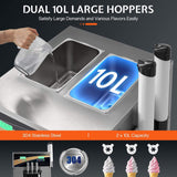 Heavy-Duty 45L/H 3-Flavor Dual Compressor Commercial Soft Serve Ice Cream Machine (SAK43195)