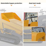 Heavy-Duty 6.5HP 1100LBS Tracked Hydraulic Dumper With Shovel (SAK62780)