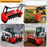 Heavy-Duty 60-Inch Hydraulic Forestry Mulcher Skid Steer Loader Attachment (SAK50792)