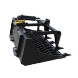 Heavy-Duty 66-Inch Rock Grapple Bucket Tractor Attachment With Tongs (92517364)