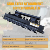 Heavy-Duty 72-Inch Leveler Ripper Scarifier Skid Steer Attachment (SAK25794)