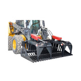 Heavy-Duty 72-Inch Rock Grapple Bucket Skid Steer Attachment With Quick Attach (SAK85019)