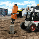 Heavy-Duty 750 FT-LB Hydraulic Skid Steer Pile Hammer Attachment (SAK59134)