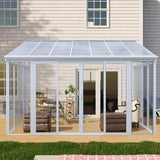 [10X14FT] Alora Lumina Heavy-Duty All-Season Aluminum Alloy Patio Sunroom With 3 Lockable Sliding Doors (SAK62713)