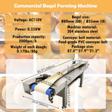 Heavy-Duty 110V Automatic Commercial Stainless Steel Bagel Machine (SAK54086)