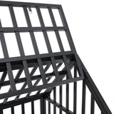 Heavy-Duty Carbon Steel Dog Kennel Cage Crate W/ Sloped Roof And Wheels, 48" (SAK73812)