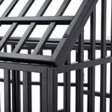 Heavy-Duty Carbon Steel Dog Kennel Cage Crate W/ Sloped Roof And Wheels, 48" (SAK73812)