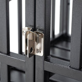 Heavy-Duty Carbon Steel Dog Kennel Cage Crate W/ Sloped Roof And Wheels, 48" (SAK73812)