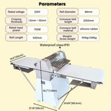 Heavy-Duty Commercial 220V Electric Dough Sheeter Machine With Adjustable Thickness (SAK17382)