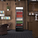 Heavy Duty Commercial Single Glass Door Refrigerator With LED Lights, 23" (SAK43533)