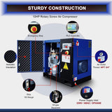 Heavy-Duty Industrial Rotary Screw Air Compressor (SAK04891)