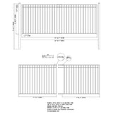 [12-30FT] Heavy-Duty Madrid-Style Premium Steel Sliding Driveway Gate (SAK23857)