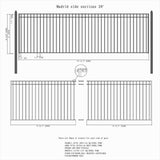 [12-30FT] Heavy-Duty Madrid-Style Premium Steel Sliding Driveway Gate (SAK23857)