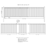 [12-30FT] Heavy-Duty Madrid-Style Premium Steel Sliding Driveway Gate (SAK23857)