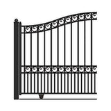 [12-18FT] Heavy-Duty Paris-Style Premium Steel Sliding Driveway Gate (SAK14850)
