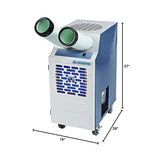Heavy-Duty Portable 13.7K BTU Commercial 115V 1-Ton Air-Cooled Spot Cooler (SAK90671)