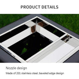 Heavy-Duty Premium Commercial Black Outdoor Iron Garbage Trash Bin With Circular Arc Edging (SAK69175)