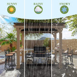 Alora Heavy-Duty Premium Wooden Grill Gazebo With Sloped Metal Roof (SAK61583)