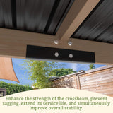 Alora Heavy-Duty Premium Wooden Grill Gazebo With Sloped Metal Roof (SAK61583)
