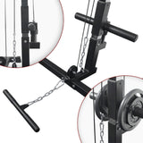 Rovix Heavy-Duty 1000LBS Professional Multi-Function Adjustable Power Cage Rack (SAK98149)