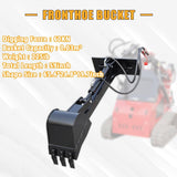 Heavy-Duty Skid Steer Fronthoe Attachment With 12-Inch Bucket (SAK95724)