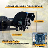 Heavy-Duty Skid Steer Stump Grinder Attachment With High-Speed Cutting Wheel (SAK52096)