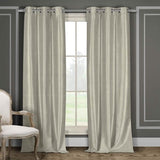 Heavy Faux-Silk Double-Layered Blackout Thermal Panel Pair - Assorted Colors