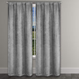 Heavy Suede Embossed Textured Blackout Thermal Window Curtain Pair Panel