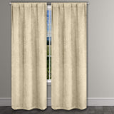 Heavy Suede Embossed Textured Blackout Thermal Window Curtain Pair Panel