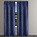 Heavy Suede Embossed Textured Blackout Thermal Window Curtain Pair Panel