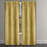Heavy Suede Embossed Textured Blackout Thermal Window Curtain Pair Panel