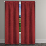 Heavy Suede Embossed Textured Blackout Thermal Window Curtain Pair Panel