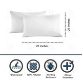 Heavyweight Zippered Waterproof Bed Bug Vinyl Pillow Covers