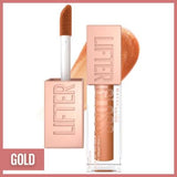 Maybelline New York Lifter Gloss - Moisturizing Lip Gloss with Hyaluronic Acid, Gold Shade