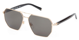 Hermossa HM-1629 01-Dawon Gold Metal Square Sunglasses