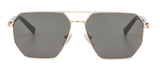 Hermossa HM-1629 01-Dawon Gold Metal Square Sunglasses