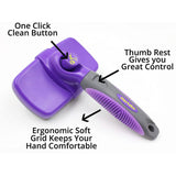 Hertzko Self Cleaning Slicker Brush